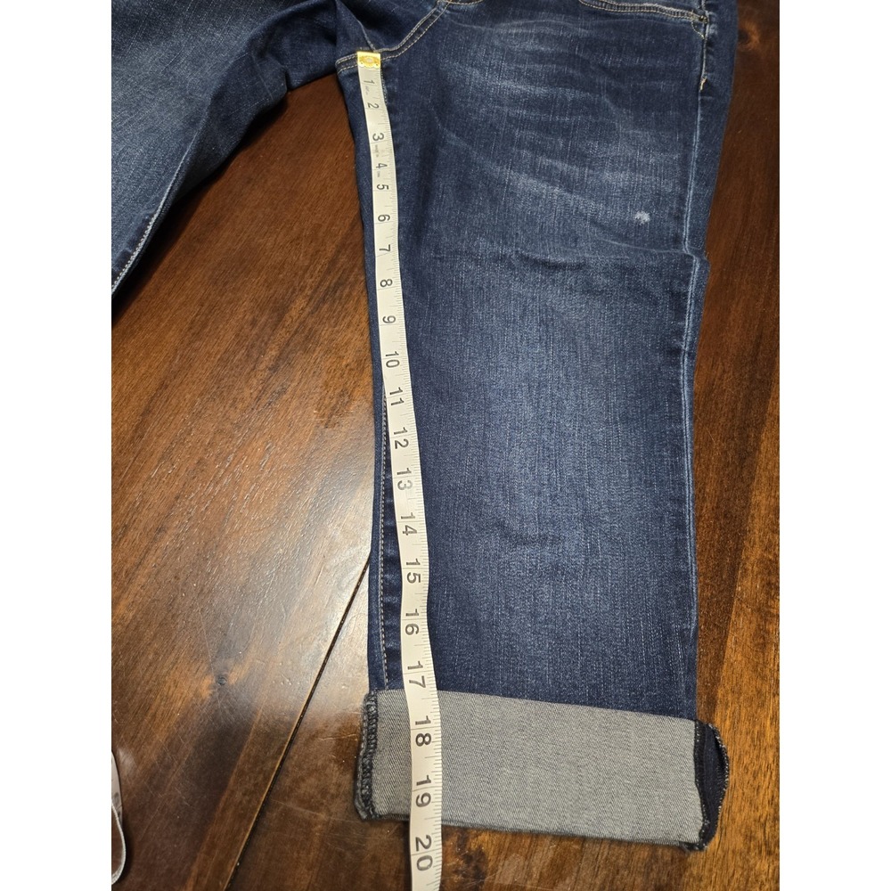 Tommy Bahama Cropped Denim Capri Cuffed Pants Womens 30" Midrise Blue Beach Luxe - Picture 4 of 9
